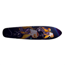 Purple Dragon and Planets Skateboard by LotacatsSkates Purple Dragon and Planets Skateboard