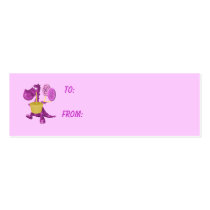 Purple Dragon Cupcake And Balloons Gift Tag business cards by SmilinEyesTreasures Purple Dragon Cupcake And Balloons Gift Tag business cards
