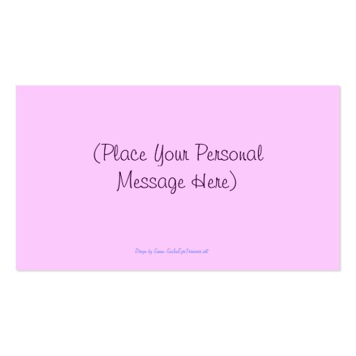 Purple Dragon Cupcake Personalized Gift Card Tag Business Card (back side)