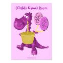 Purple Dragon Kids Room Personalized Wall Poster posters by SmilinEyesTreasures Purple Dragon Kids Room Personalized Wall Poster posters