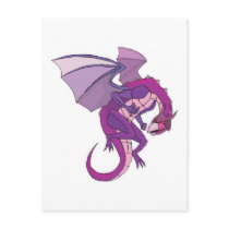 purple dragon post card