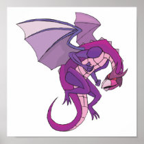purple dragon poster
