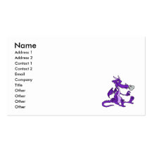 Purple Dragon Sitting Business Card