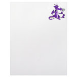 Purple Dragon Sitting Customized Letterhead