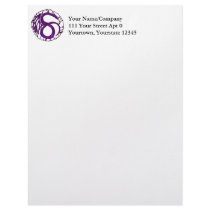 Purple Dragon Window Personalized Letterhead