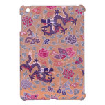 Purple Dragons Pink and Purple Flowers Pattern Cover For The iPad Mini