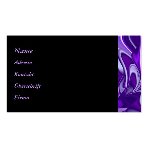 Purple Dream Business Card (front side)