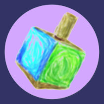 Purple Dreidel Sticker by lorenkaplan Purple Dreidel Sticker