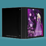 Purple Dress Girl Fantasy Christmas Binder