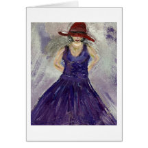 Purple Dress Note Card