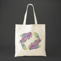 Purple dunkleosteus koi bag bags