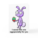 Purple Easter Bunny, I saved this one eggspecia... cards by Onno_Animation Purple Easter Bunny, I saved this one eggspecia... cards