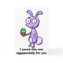 Purple Easter Bunny, I saved this one eggspecia... cards
