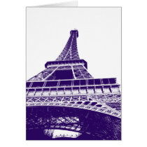 Purple Eiffel Tower cards