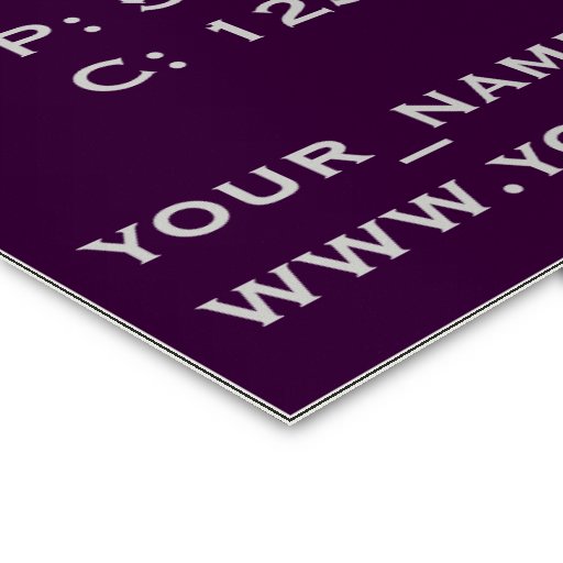 Purple Elegant Business Cards (front side)
