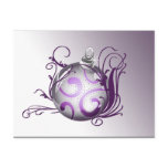 purple elegant Christmas Greeting PostCards postcards