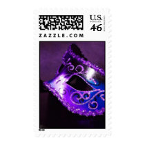 Purple Elegant Masquerade Mask US Postage Stamp
