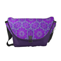 Purple Elegant Pattern Messenger Bag messenger bags