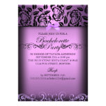 Purple Elegant Rose Bachelorette Party Invite