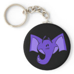 Purple Elephant Keychain