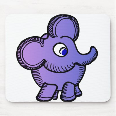 Cartoon Purple Elephant