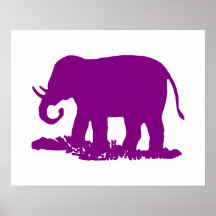 Purple Elephant Posters