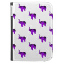Purple Elephants Pattern Case For Kindle