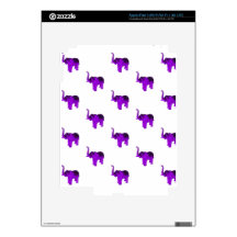 Purple Elephants Pattern iPad 3 Skins