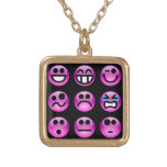 Purple Emoticons Pendants