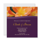 Purple Engagement Invitation invitation