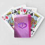 Purple Engraved Hearts Card Deck
