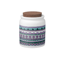 Purple ethnic pattern candy jar