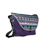 Purple ethnic pattern commuter bags
