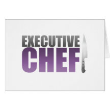Purple Executive Chef Greeting Cards