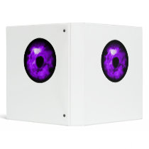 Purple Eye looking graphic, cloudy inside Binders