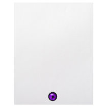 Purple Eye looking graphic, cloudy inside Letterhead Design