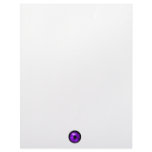Purple Eye looking graphic, cloudy inside Letterhead Design