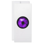 Purple Eye looking graphic, cloudy inside Rack Card