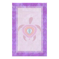Purple Eye Turtle Blank Stationery