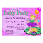 Purple Fairy Party Personalized Invitations
