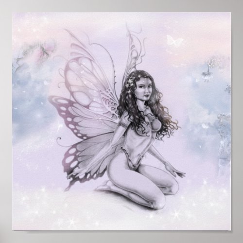 Purple Fairy Print print