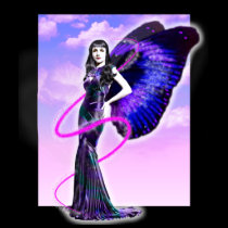 Purple fairy with butterfly wings t-shirts