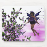 Purple Fairy with Hummingbirds Mousepad