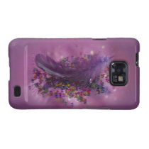 Purple Fairys Feather Samsung Galaxy Cases