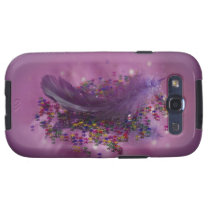 Purple Fairys Feather Samsung Galaxy S3 Case