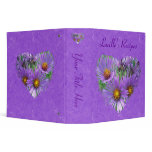 Purple Fall Asters Wildflower Binder