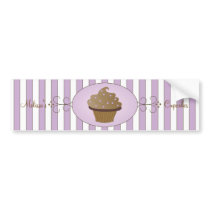 Purple Fancy Cake Bumper Stickers