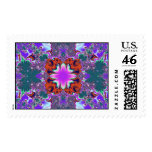 Purple Fancy Fractal postage stamps