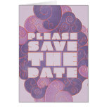 Purple Fancy Save the Date Notecard