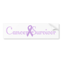 Purple Fancy Survivor Bumper Sticker bumper stickers